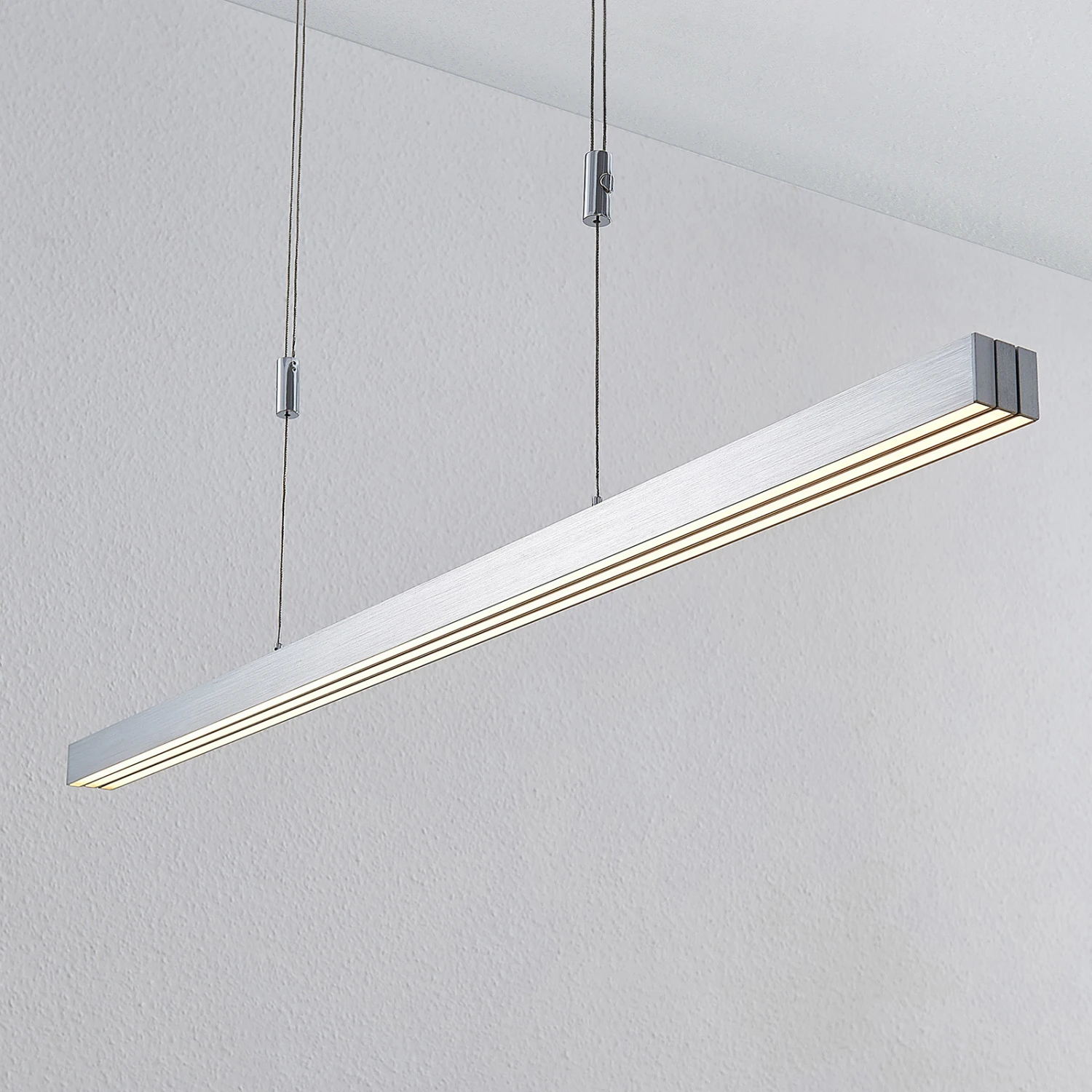 Lucande LED-Balkenpendelleuchte Merrit Mit Touchdimmer Alu 4 Lucande LED-Balkenpendelleuchte Merrit Mit Touchdimmer Alu – Bild 2