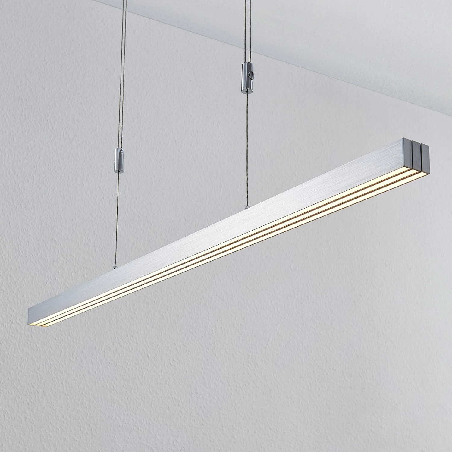 Lucande LED-Balkenpendelleuchte Merrit Mit Touchdimmer Alu 3 Lucande LED-Balkenpendelleuchte Merrit Mit Touchdimmer Alu