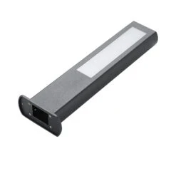 Lucande LED-Sockellampe Mhairi, Eckig, Dunkelgrau, 50 Cm -Lucande 8032188 6