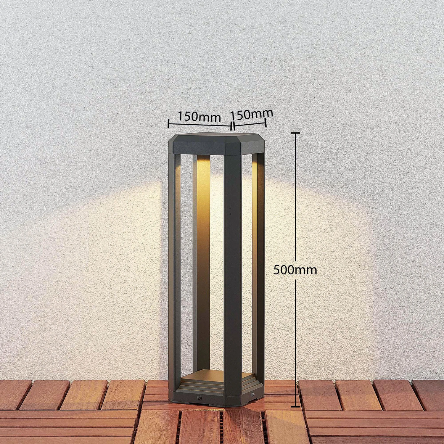 Lucande LED-Sockelleuchte Fery In Anthrazit, 50 Cm 6 Lucande LED-Sockelleuchte Fery In Anthrazit, 50 Cm – Bild 4