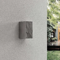 Lucande LED-Außenwandleuchte Vigga, Schieferoptik 15 Lucande LED-Außenwandleuchte Vigga, Schieferoptik -Lucande 9613096 4