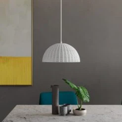 Lucande Herdis Pendelleuchte Aus Gips, Ø 34 Cm -Lucande 9613107 2