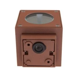 Lucande Rostbraune LED-Außenwandleuchte Jarno, Würfelform -Lucande 9616008 6