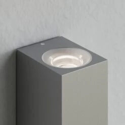 Lucande Silberne Außenwandleuchte Tavi M. Bridgelux LED -Lucande 9616013 3