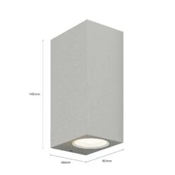 Lucande Silberne Außenwandleuchte Tavi M. Bridgelux LED -Lucande 9616013 6