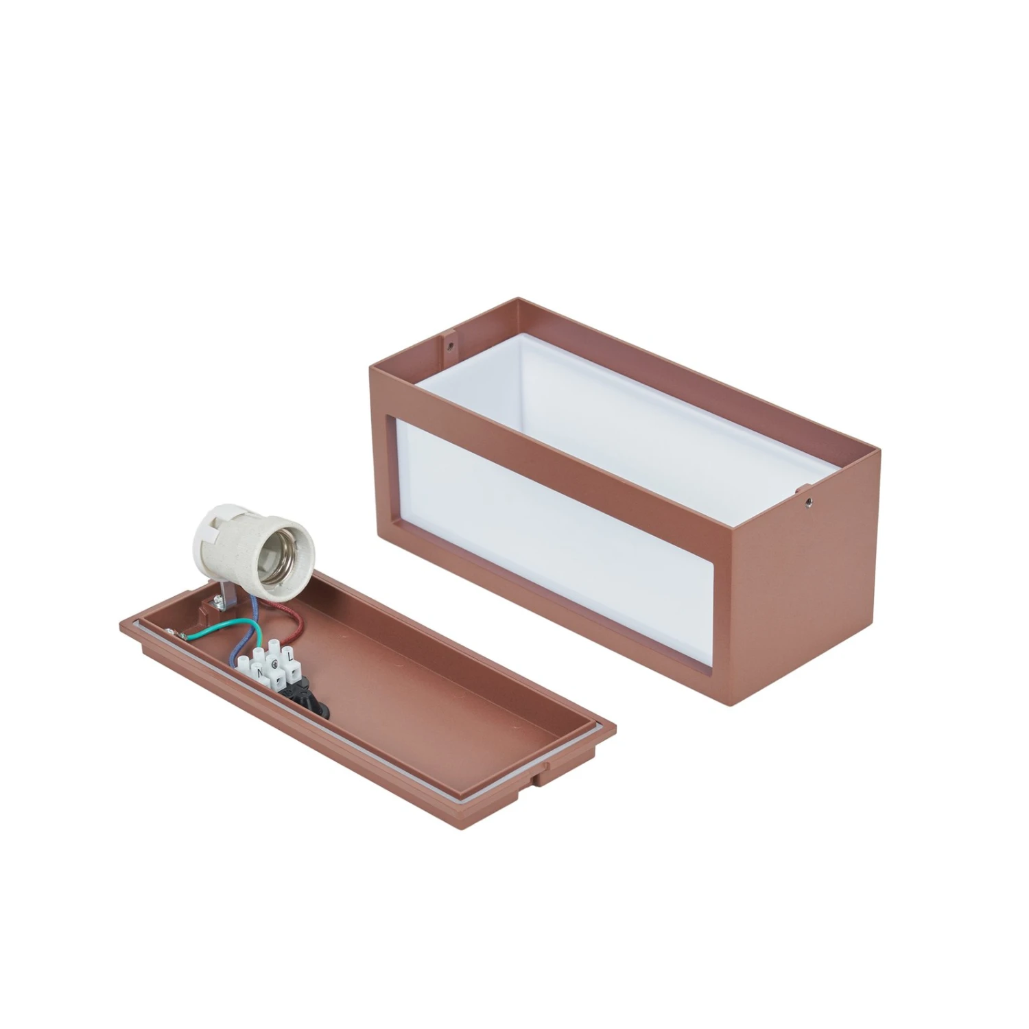 Lucande Eckige Außenwandleuchte Bente, Rostfarben 11 Lucande Eckige Außenwandleuchte Bente, Rostfarben – Bild 9