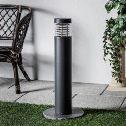 Lucande GrafitgraueLED-Wegeleuchte Lucius - 65 Cm Hoch -Lucande 9616053 1