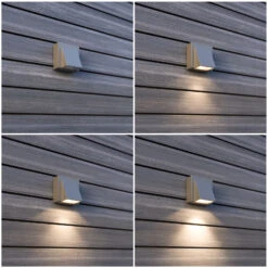 Lucande Silbergraue LED-Außenwandleuchte Marik -Lucande 9616062 5