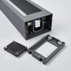 Lucande Eckige LED-Pollerleuchte Jupp, 90 Cm -Lucande 9616121 6