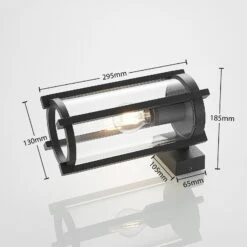 Lucande Brienne Außenwandleuchte, Glasschirm, Rund -Lucande 9616165 3