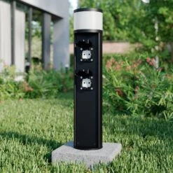 Lucande Corban Sockelleuchte Mit Zwei Steckdosen 13 Lucande Corban Sockelleuchte Mit Zwei Steckdosen -Lucande 9616172 2