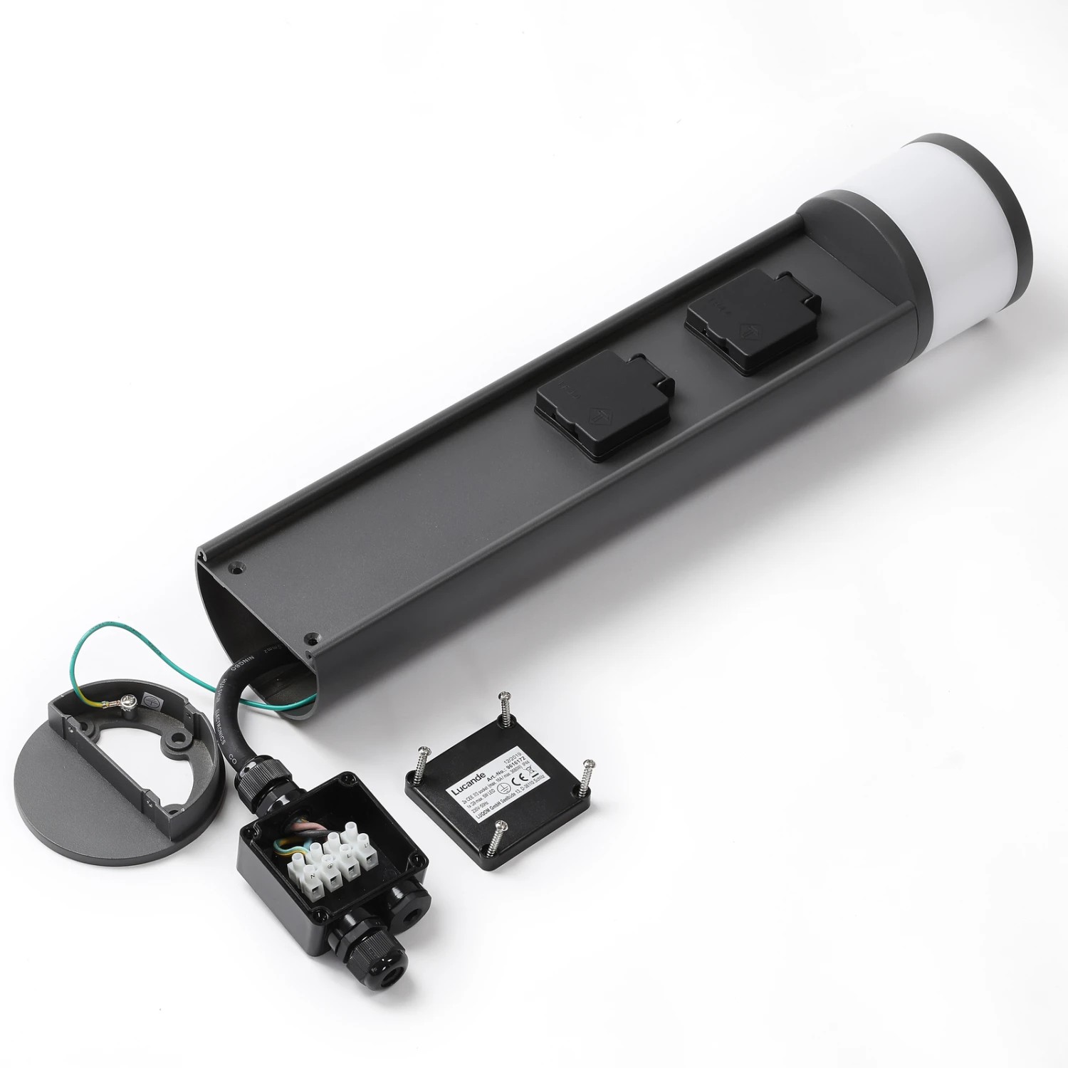 Lucande Corban Sockelleuchte Mit Zwei Steckdosen 10 Lucande Corban Sockelleuchte Mit Zwei Steckdosen – Bild 8