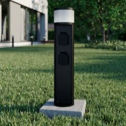 Lucande Corban LED-Sockelleuchte Mit 2 Steckdosen 13 Lucande Corban LED-Sockelleuchte Mit 2 Steckdosen -Lucande 9616174 2