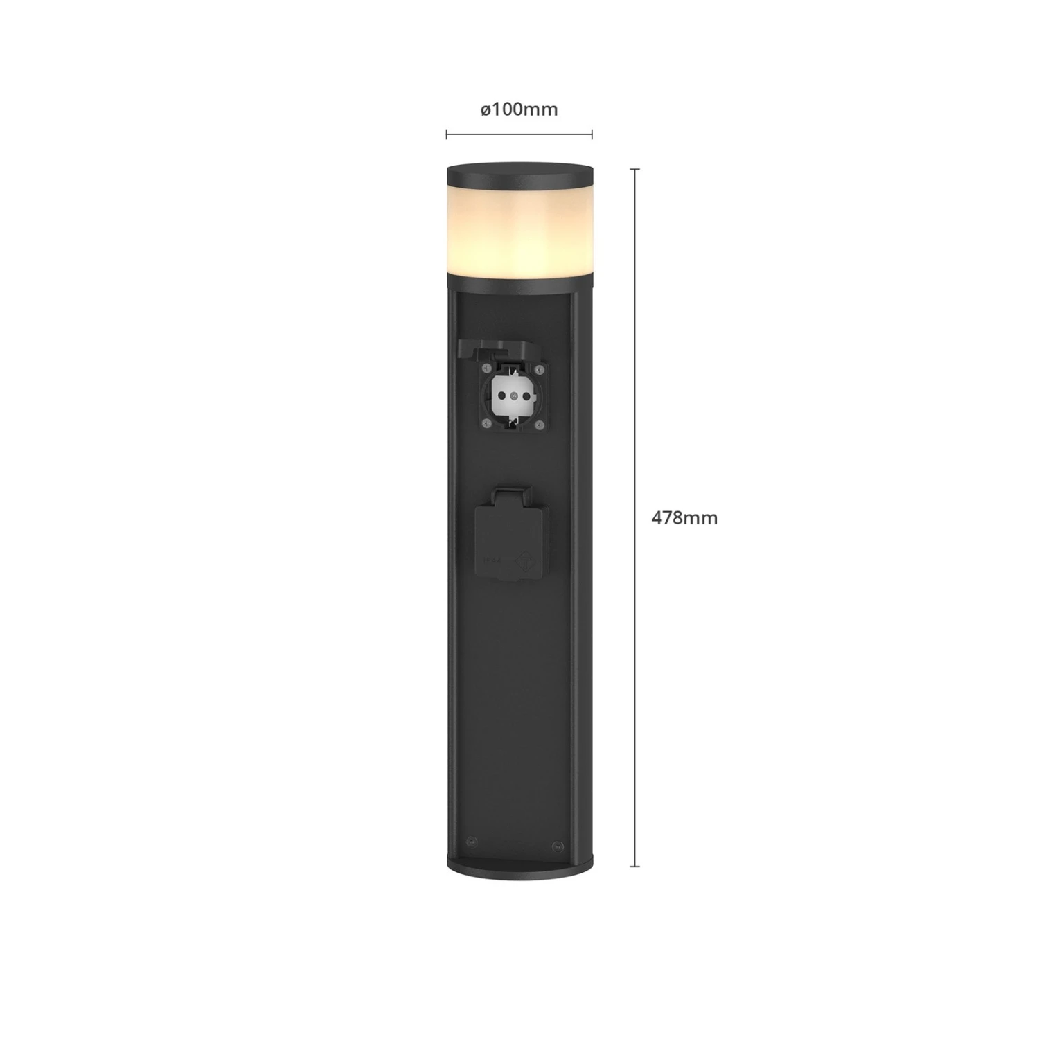 Lucande Corban LED-Sockelleuchte Mit 2 Steckdosen 9 Lucande Corban LED-Sockelleuchte Mit 2 Steckdosen – Bild 7