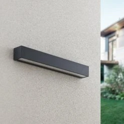 Lucande Lengo LED-Wandlampe, 50 Cm, Grafit, 1-fl. -Lucande 9616202 2