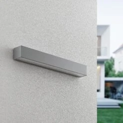 Lucande Lengo LED-Wandlampe, 50 Cm, Silber, 2-fl. -Lucande 9616204 2