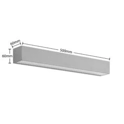 Lucande Lengo LED-Wandlampe, 50 Cm, Silber, 1-fl. 15 Lucande Lengo LED-Wandlampe, 50 Cm, Silber, 1-fl. -Lucande 9616205 5