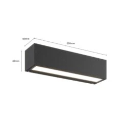Lucande Lengo LED-Wandlampe, 25 Cm, Grafit, 1-fl. 13 Lucande Lengo LED-Wandlampe, 25 Cm, Grafit, 1-fl. -Lucande 9616208 4