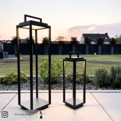 Lucande Elaja LED-Außenlaterne, Akku, USB, Schwarz -Lucande 9616221 11