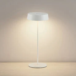 Lucande Tibia LED-Tischleuchte, Akku, USB, Weiß -Lucande 9616230 2