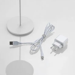 Lucande Tibia LED-Tischleuchte, Akku, USB, Weiß -Lucande 9616230 8