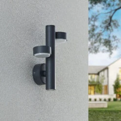 Lucande Kynlee LED-Außenwandleuchte, Dreiflammig -Lucande 9616233 2