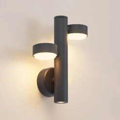 Lucande Kynlee LED-Außenwandleuchte, Dreiflammig -Lucande 9616233 5