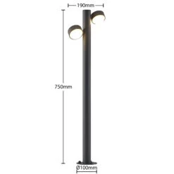 Lucande Kynlee LED-Pollerleuchte, 2-fl., 75 Cm 15 Lucande Kynlee LED-Pollerleuchte, 2-fl., 75 Cm -Lucande 9616238 4