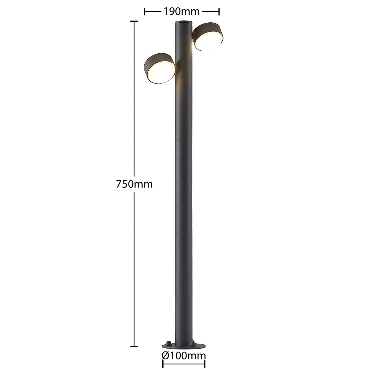 Lucande Kynlee LED-Pollerleuchte, 2-fl., 75 Cm 7 Lucande Kynlee LED-Pollerleuchte, 2-fl., 75 Cm – Bild 5