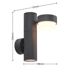 Lucande Marvella Außenwandleuchte, Zweiflammig -Lucande 9616243 4