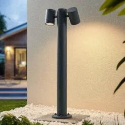 Lucande Maloney Pollerleuchte, Zweiflammig, 75 Cm