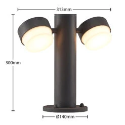 Lucande Marvella Sockelleuchte, Zweiflammig, 30 Cm -Lucande 9616253 4