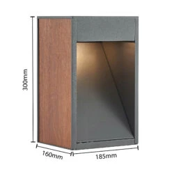 Lucande Ansala Sockelleuchte R7s Mit Holzdekor -Lucande 9616272 3