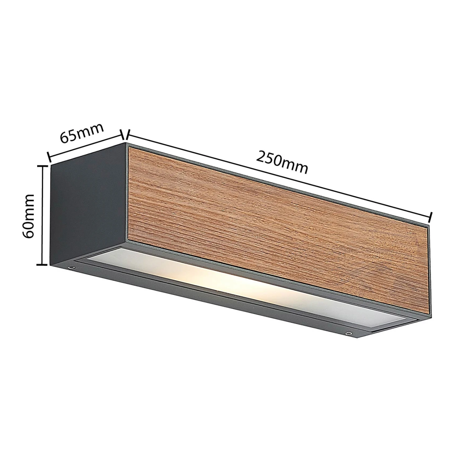 Lucande Lengo Wandleuchte R7s 25cm Down Holz 6 Lucande Lengo Wandleuchte R7s 25cm Down Holz – Bild 4