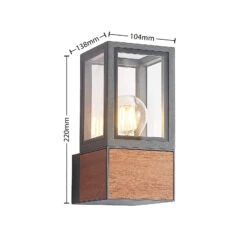 Lucande Alleria Außenwandlampe, Aluminium, Eckig -Lucande 9616277 4