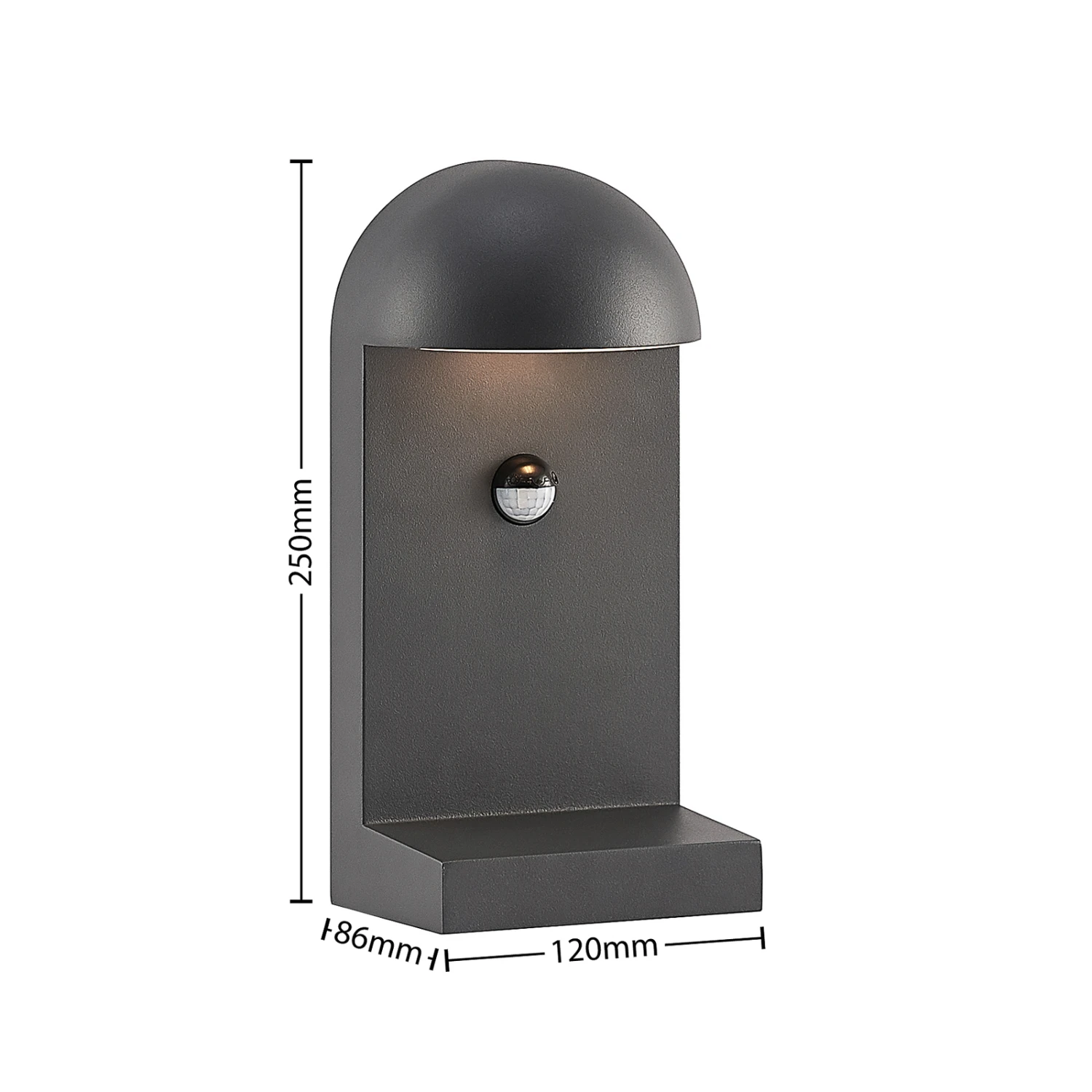 Lucande Jasmia Sensor-Außenwandlampe, Dunkelgrau 9 Lucande Jasmia Sensor-Außenwandlampe, Dunkelgrau – Bild 7