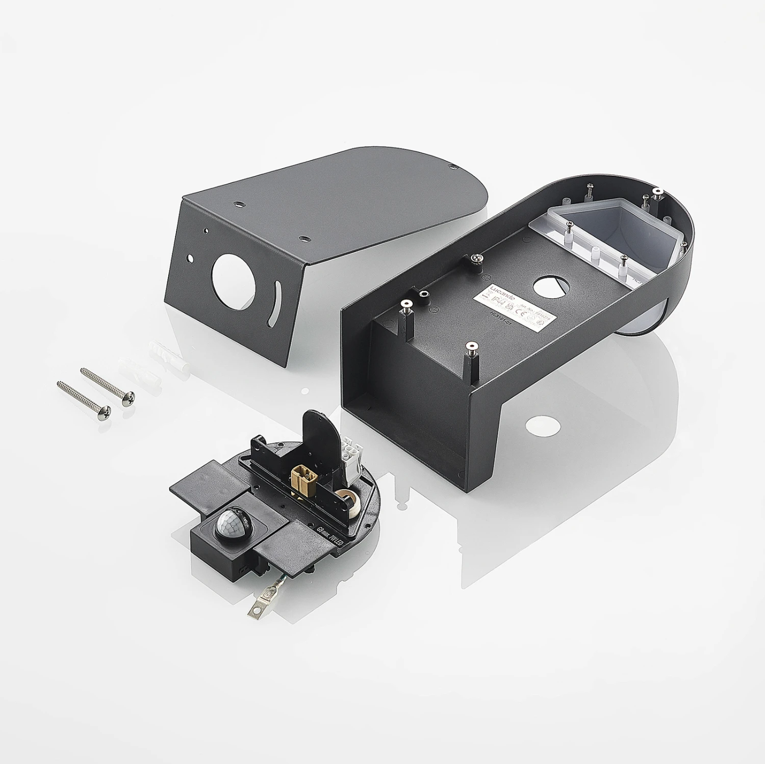 Lucande Jasmia Sensor-Außenwandlampe, Dunkelgrau 12 Lucande Jasmia Sensor-Außenwandlampe, Dunkelgrau – Bild 10