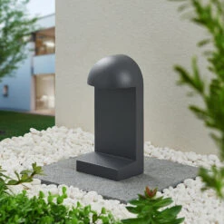 Lucande Jasmia Außenwandlampe, Dunkelgrau, G9 -Lucande 9616280 1