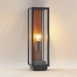 Lucande Elwin Sockelleuchte, Eckig, Alu, 50 Cm -Lucande 9616292 5