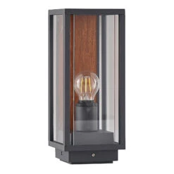 Lucande Elwin Sockelleuchte, Eckig, Alu, 35 Cm -Lucande 9616293 2