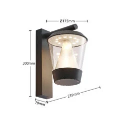 Lucande Tiany LED-Außenwandleuchte, Hängend 17 Lucande Tiany LED-Außenwandleuchte, Hängend -Lucande 9617062 6