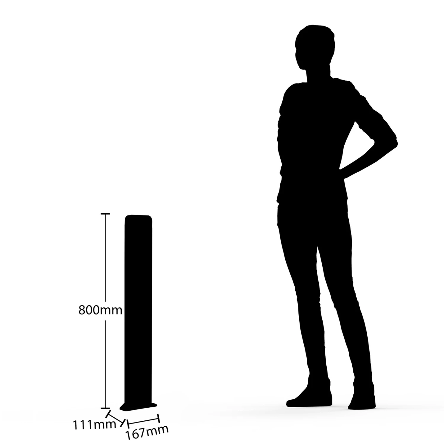 Lucande Secunda LED-Pollerleuchte, Höhe 80 Cm 7 Lucande Secunda LED-Pollerleuchte, Höhe 80 Cm – Bild 5