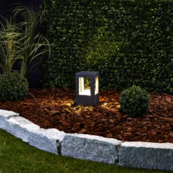 Lucande Rechteckige LED-Sockelleuchte Nicola, IP54 -Lucande 9618008 1