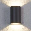 Lucande Halbrunde LED-Außenwandleuchte Jale -Lucande 9618016