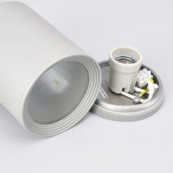 Lucande Außen-Deckenstrahler Minna, Silbergrau -Lucande 9618024 5