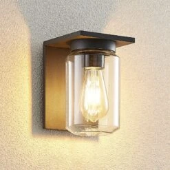 Lucande Semka Außenwandleuchte, Dunkelgrau -Lucande 9618153 1