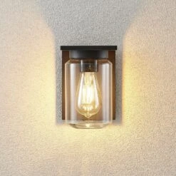 Lucande Semka Außenwandleuchte, Dunkelgrau -Lucande 9618153 3