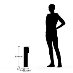 Lucande Semka Wegeleuchte, 65 Cm, Dunkelgrau 16 Lucande Semka Wegeleuchte, 65 Cm, Dunkelgrau -Lucande 9618155 5