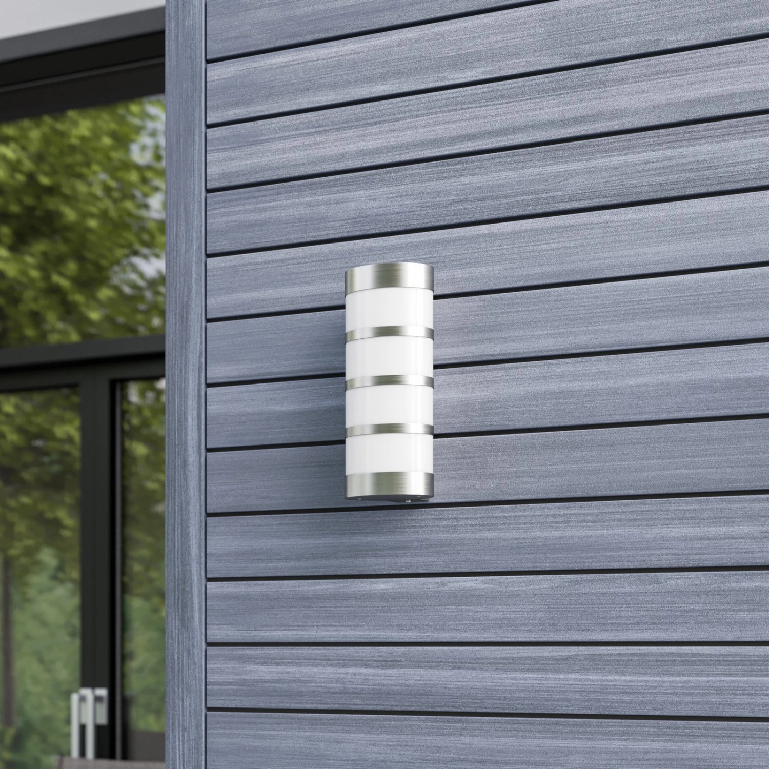 Lucande LED Edelstahl-Außenwandleuchte Leroy 5 Lucande LED Edelstahl-Außenwandleuchte Leroy – Bild 3