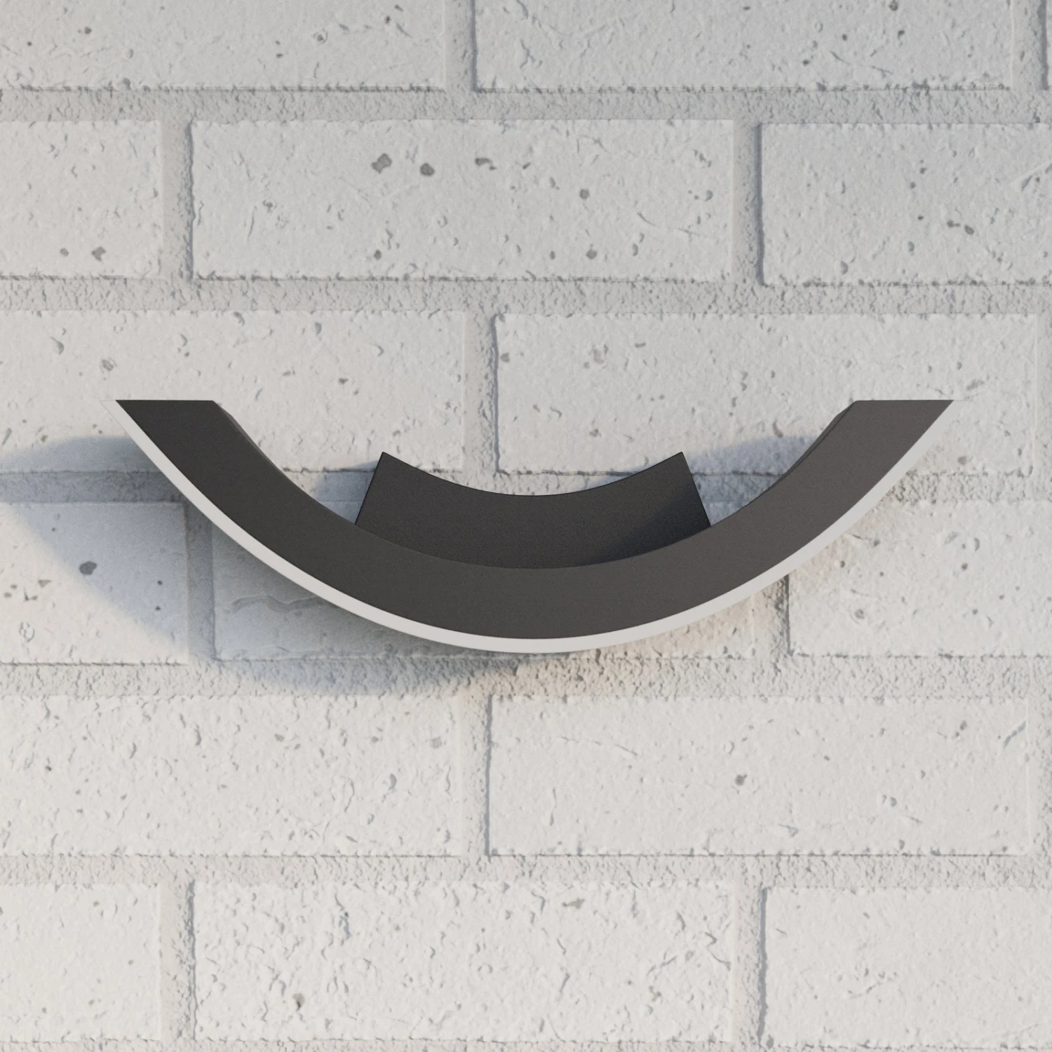 Lucande Grafitfarbene LED-Außenwandleuchte Half 6 Lucande Grafitfarbene LED-Außenwandleuchte Half – Bild 4